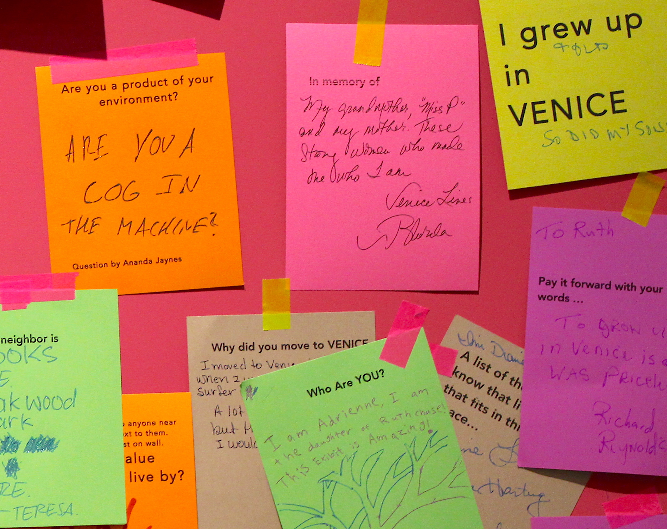 Venice Tribute Wall close up In Memory of